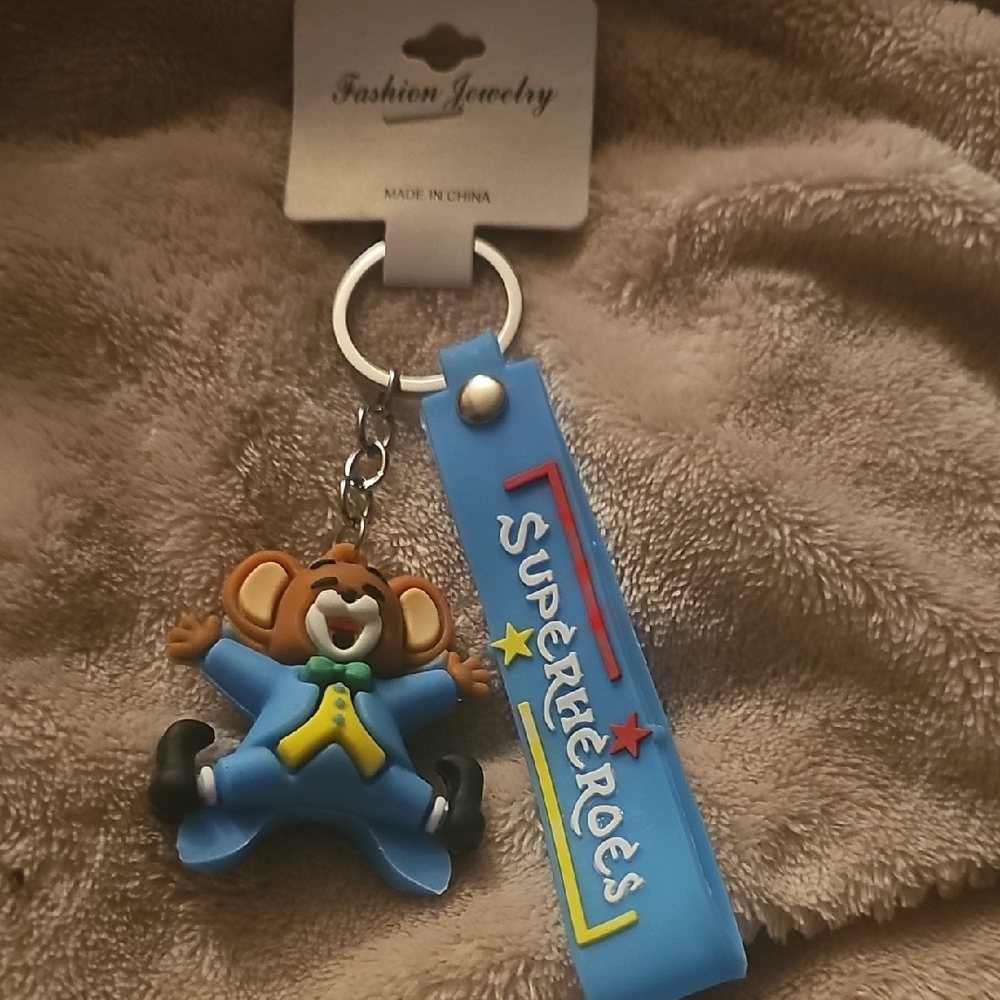 Superheroes Keychain with Cartoon Character